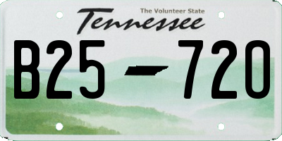 TN license plate B2572O