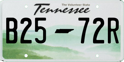 TN license plate B2572R