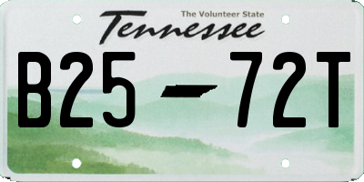 TN license plate B2572T