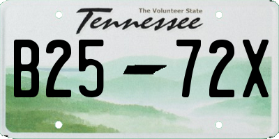 TN license plate B2572X