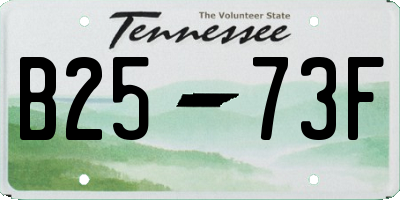 TN license plate B2573F