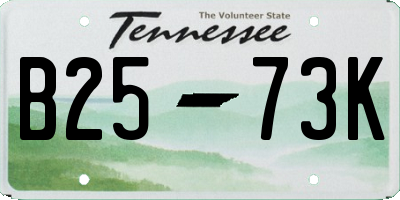TN license plate B2573K