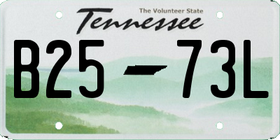 TN license plate B2573L
