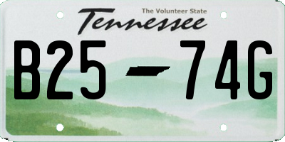 TN license plate B2574G