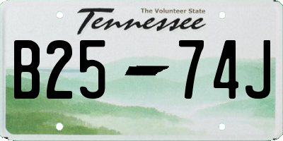 TN license plate B2574J
