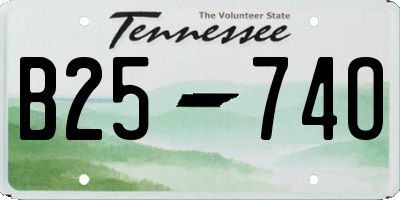 TN license plate B2574O