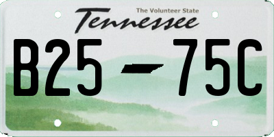 TN license plate B2575C