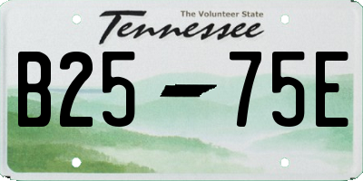 TN license plate B2575E