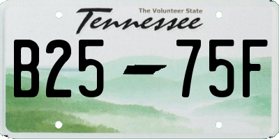 TN license plate B2575F