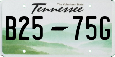 TN license plate B2575G