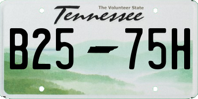 TN license plate B2575H