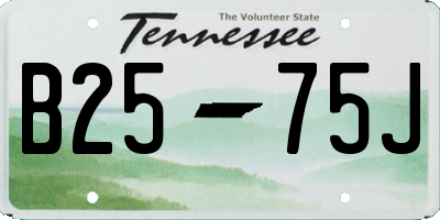 TN license plate B2575J