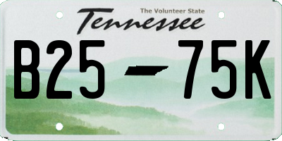 TN license plate B2575K