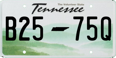 TN license plate B2575Q