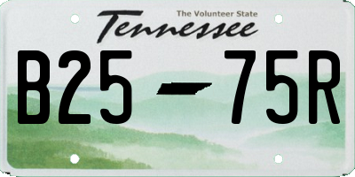 TN license plate B2575R