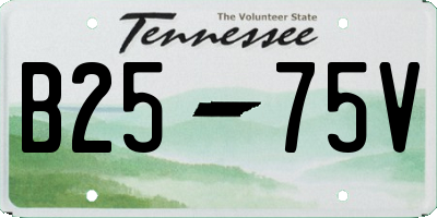 TN license plate B2575V