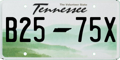 TN license plate B2575X