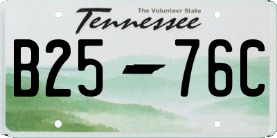 TN license plate B2576C