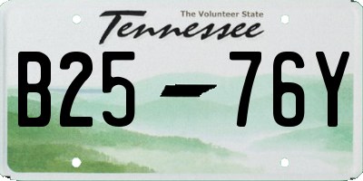 TN license plate B2576Y