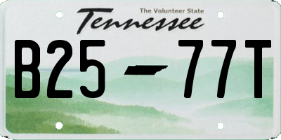 TN license plate B2577T