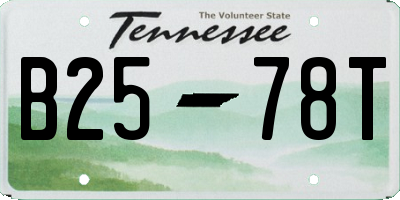 TN license plate B2578T