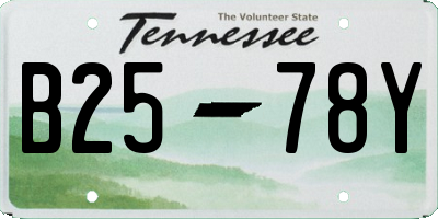 TN license plate B2578Y