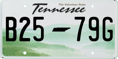 TN license plate B2579G