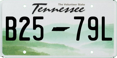 TN license plate B2579L