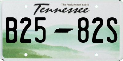 TN license plate B2582S