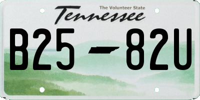 TN license plate B2582U