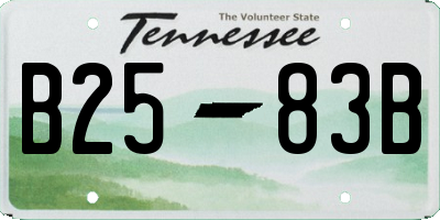 TN license plate B2583B