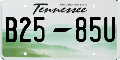 TN license plate B2585U