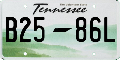 TN license plate B2586L