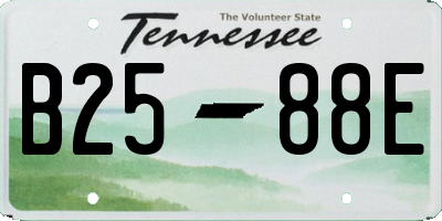 TN license plate B2588E