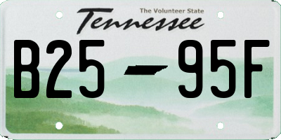 TN license plate B2595F