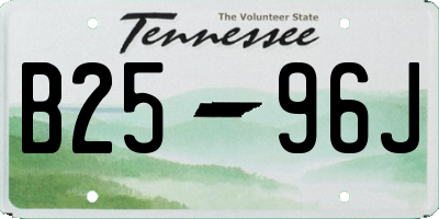 TN license plate B2596J