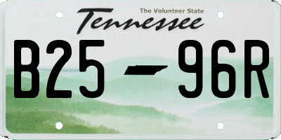 TN license plate B2596R