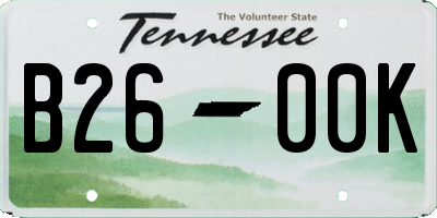 TN license plate B2600K