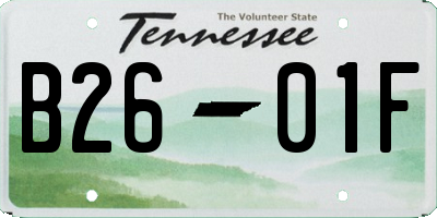 TN license plate B2601F