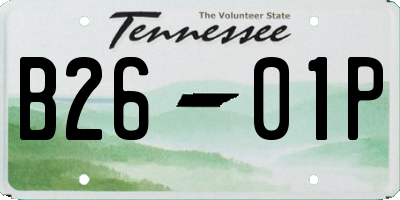 TN license plate B2601P
