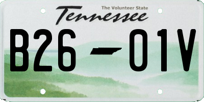 TN license plate B2601V