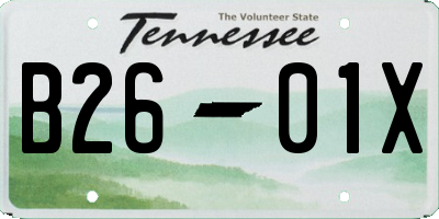 TN license plate B2601X