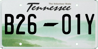 TN license plate B2601Y