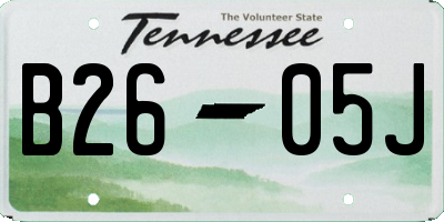 TN license plate B2605J