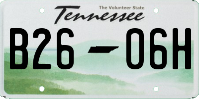 TN license plate B2606H