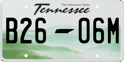 TN license plate B2606M