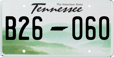 TN license plate B2606O