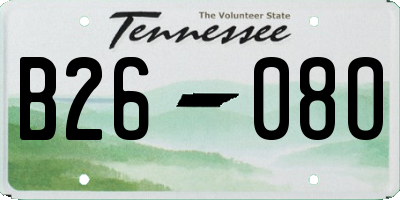 TN license plate B2608O