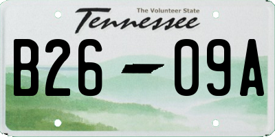 TN license plate B2609A