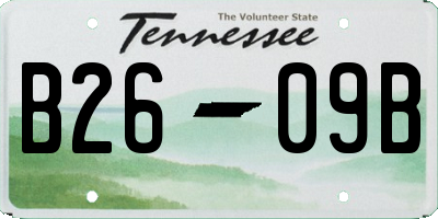 TN license plate B2609B